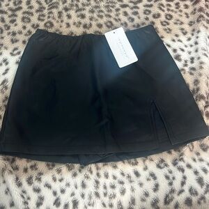 NWT leather mini skort